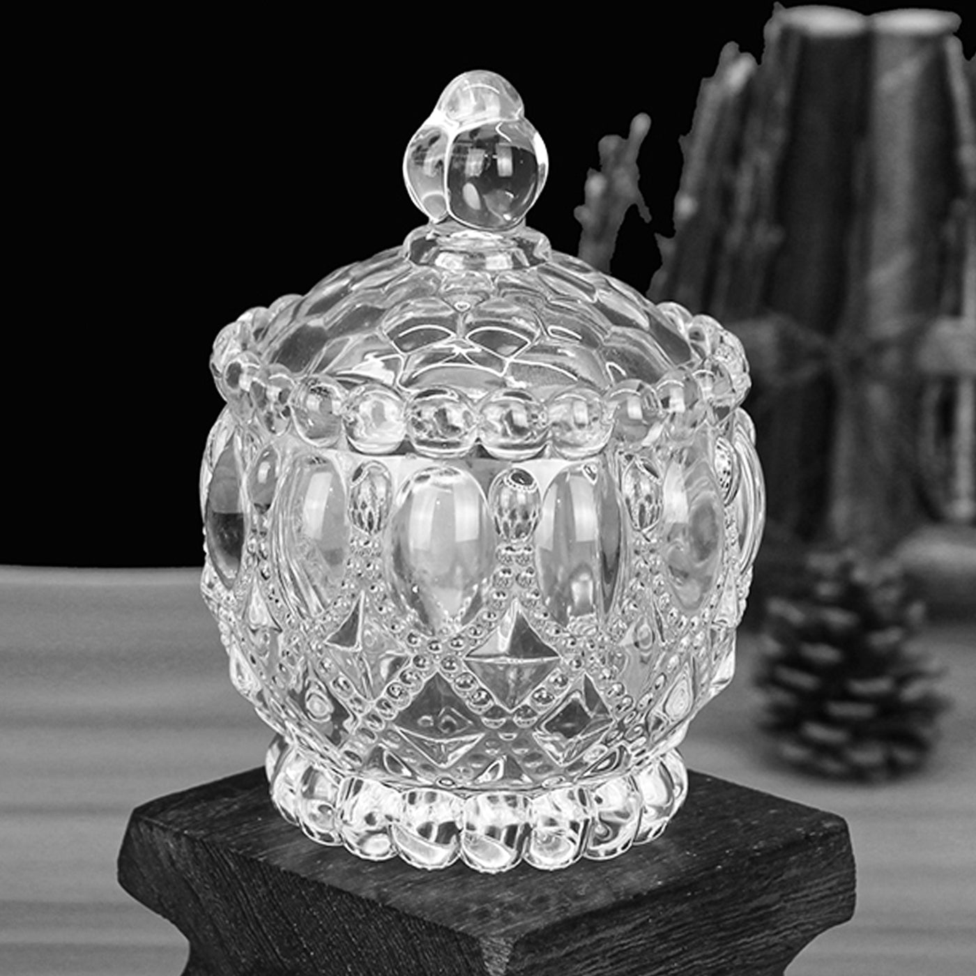 Azucarero de vidrio elegante vintage 16915-1